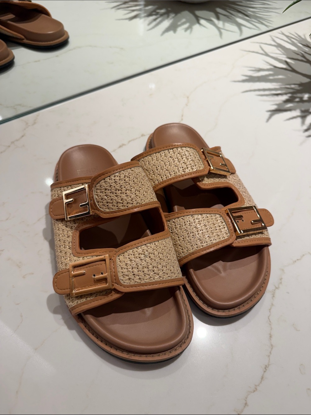 Fendi Raffia Sandals - Picture 2 of 4